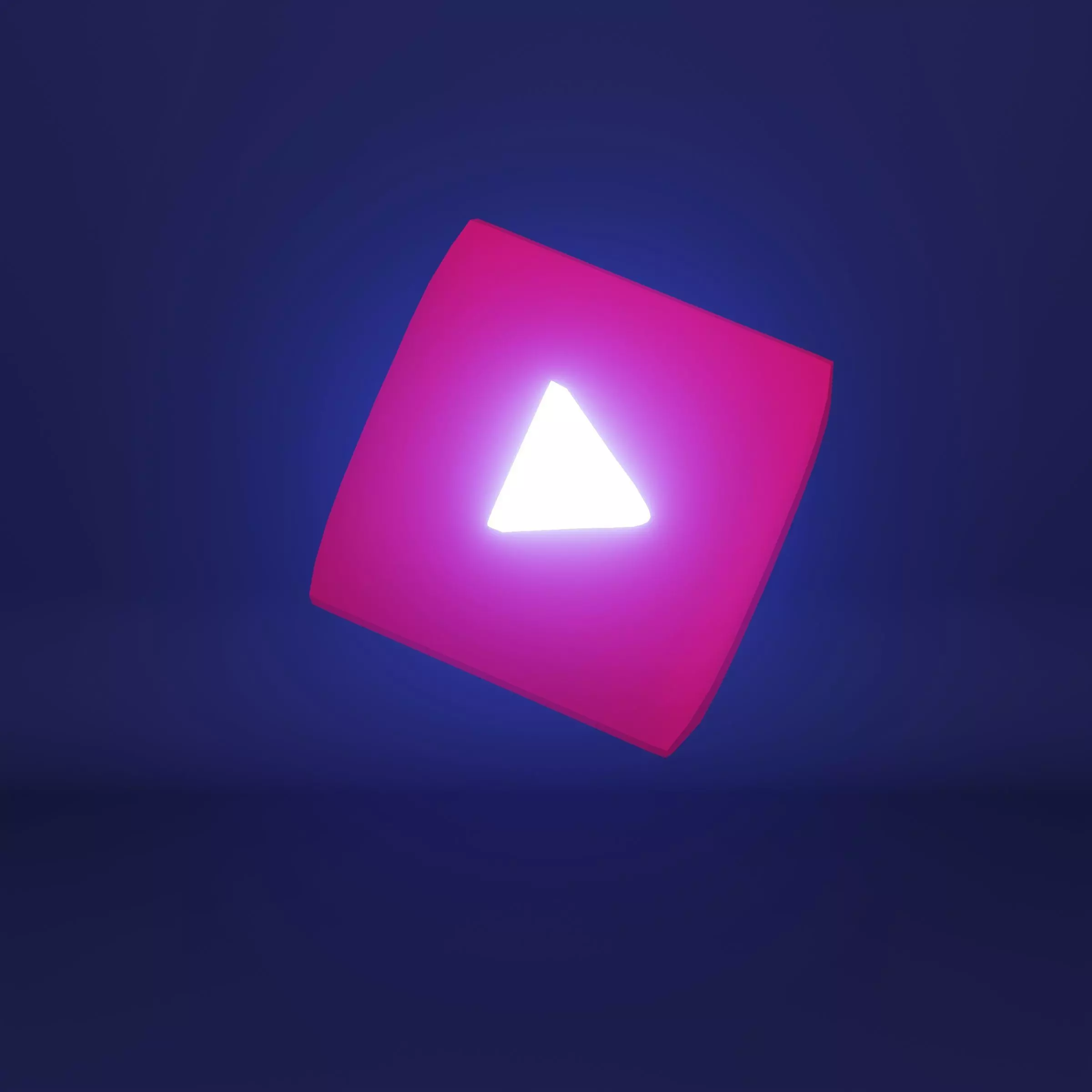 Youtube cubic sign Low-poly 3D model_0
