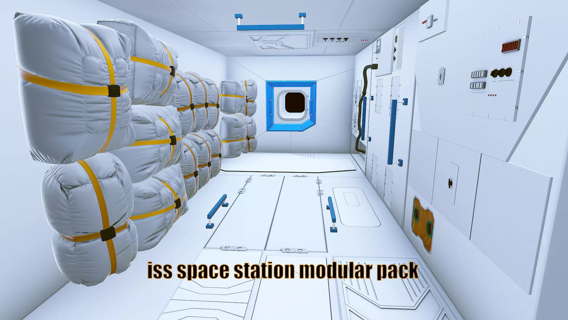 space station modular pack 3D model_0