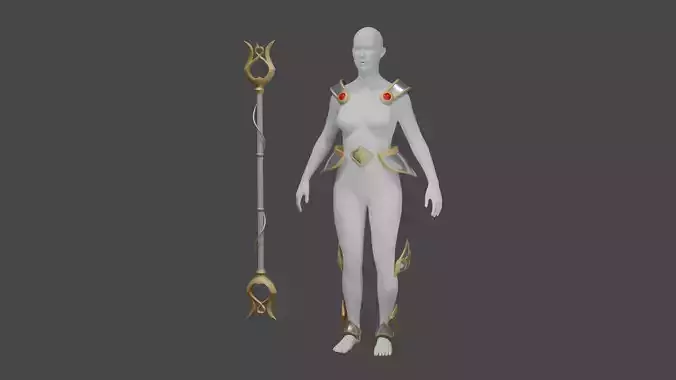 lux wild rift cosplay armor staff