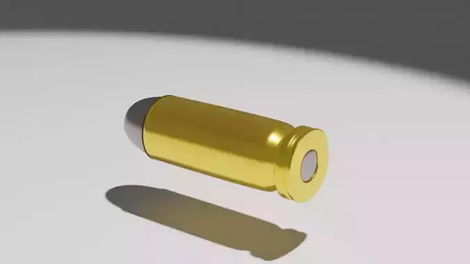 Bullet Low-poly 3D model gold Low-poly 3D model