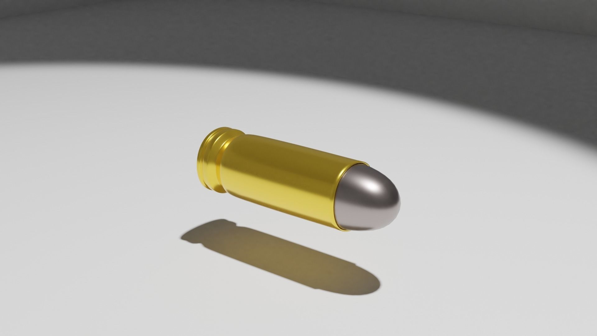 Bullet Low-poly 3D model gold Low-poly 3D model_1