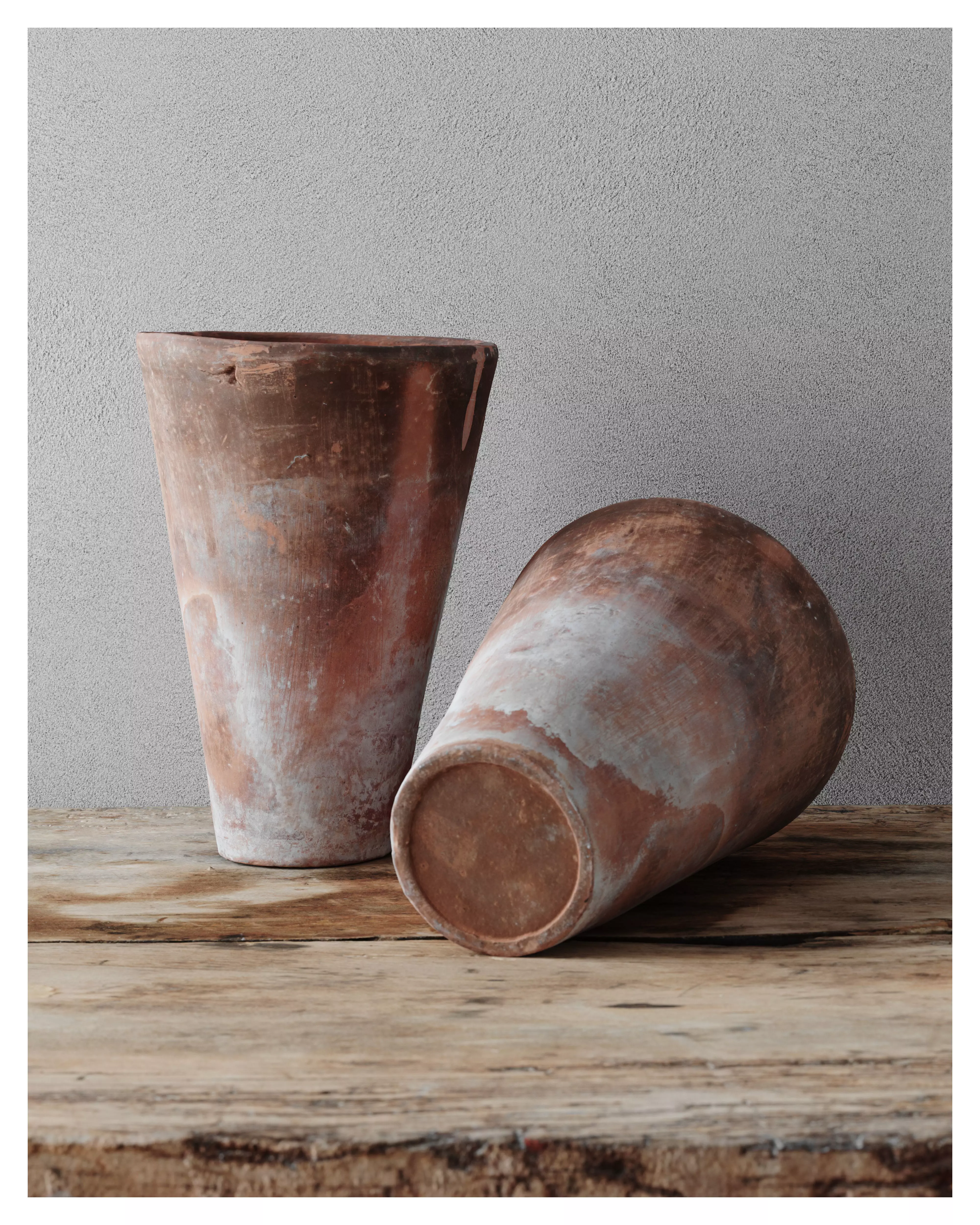 Terracotta Flower pot Low-poly 3D model_0