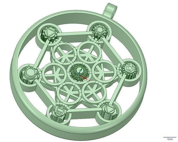 Metatrons Cube with 7 Chakras 3D print model