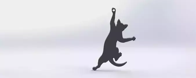FREE HANGING CAT PENDANT Free 3D print model