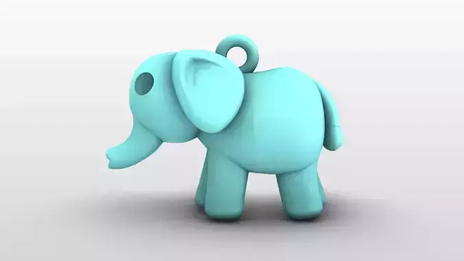Charm Pendant - Adorable Little Animal - Elephant