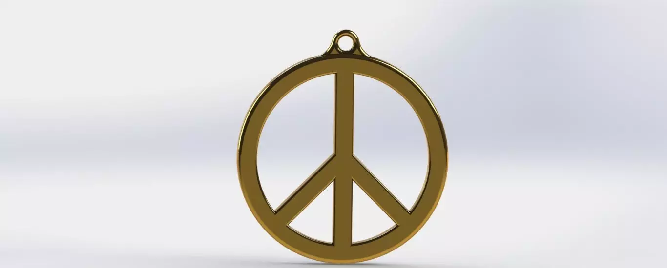 PEACE SYMBOL PENDANT Free 3D print model