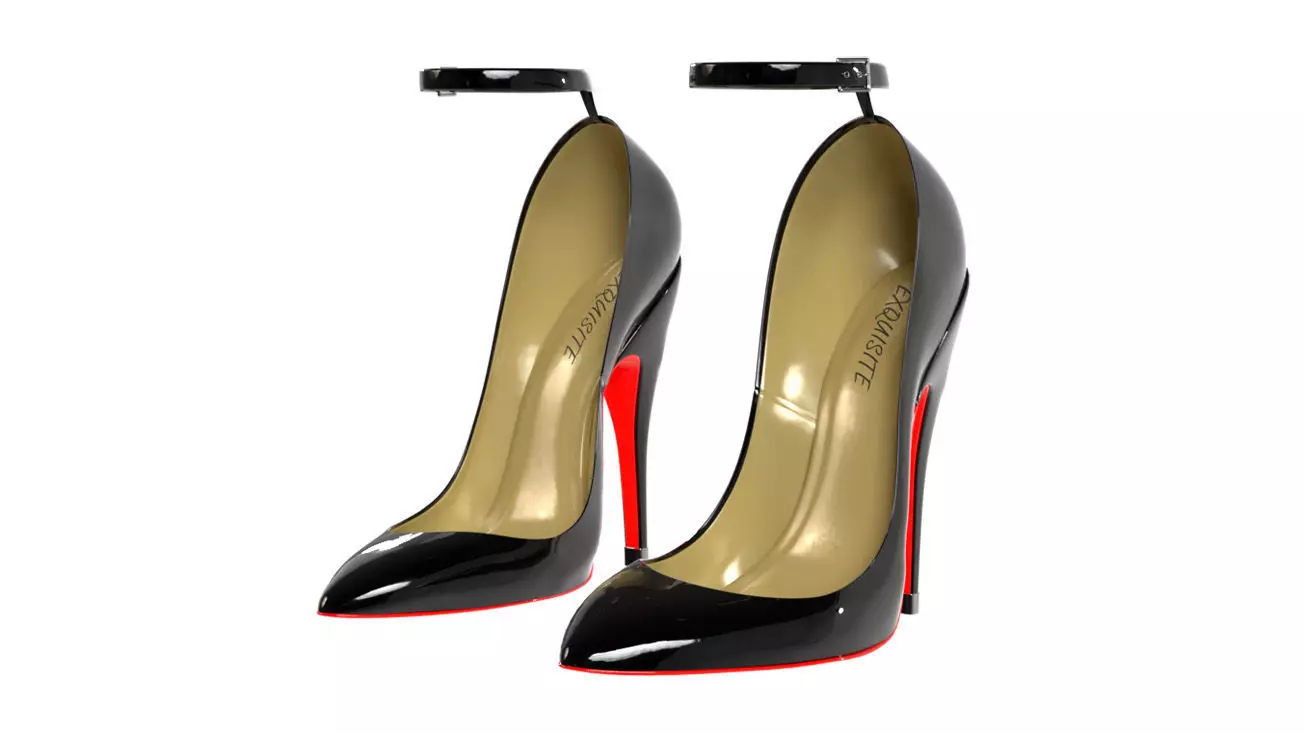Female High Heel Court Shoes 3D Model 3D model