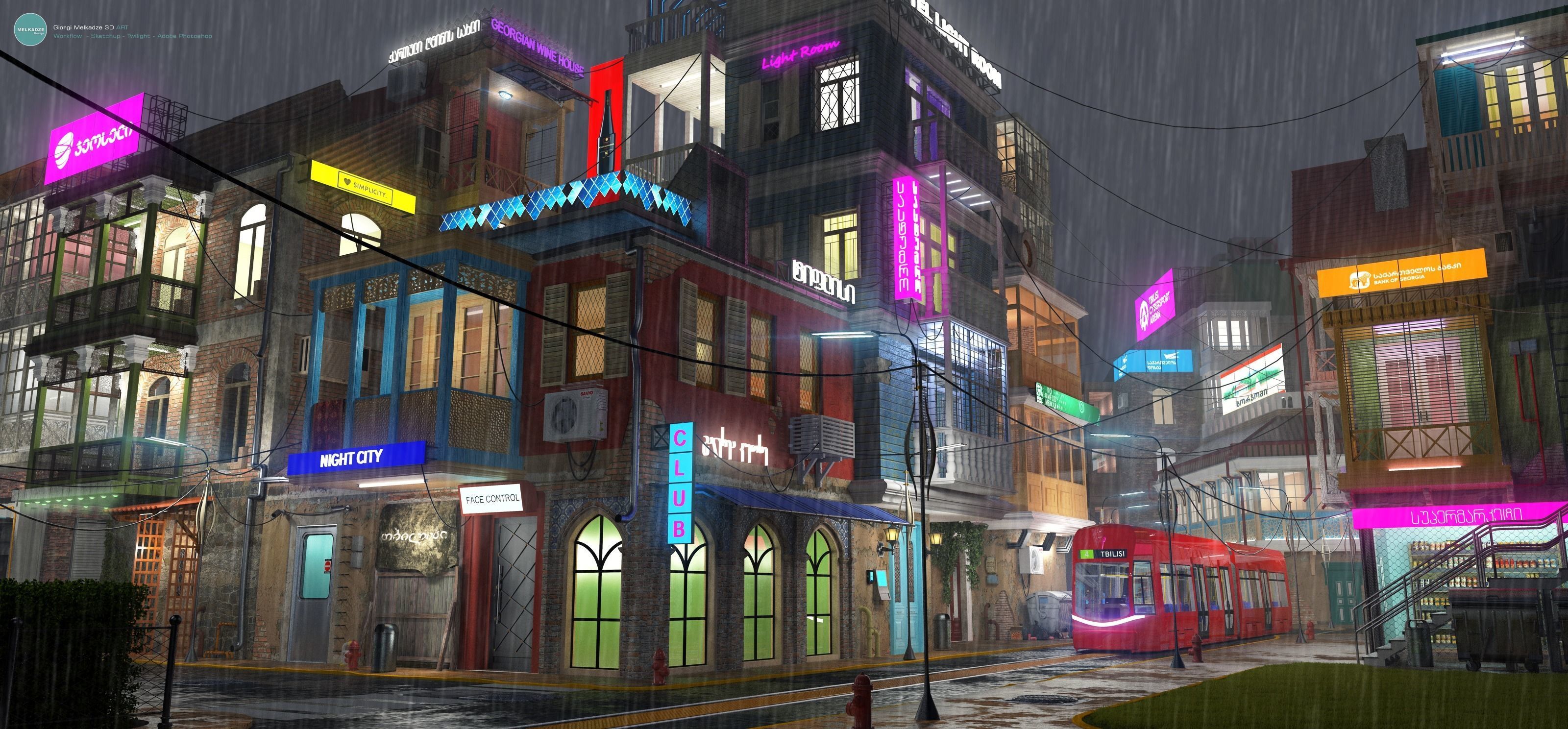  city street Tbilisi 3D model_2