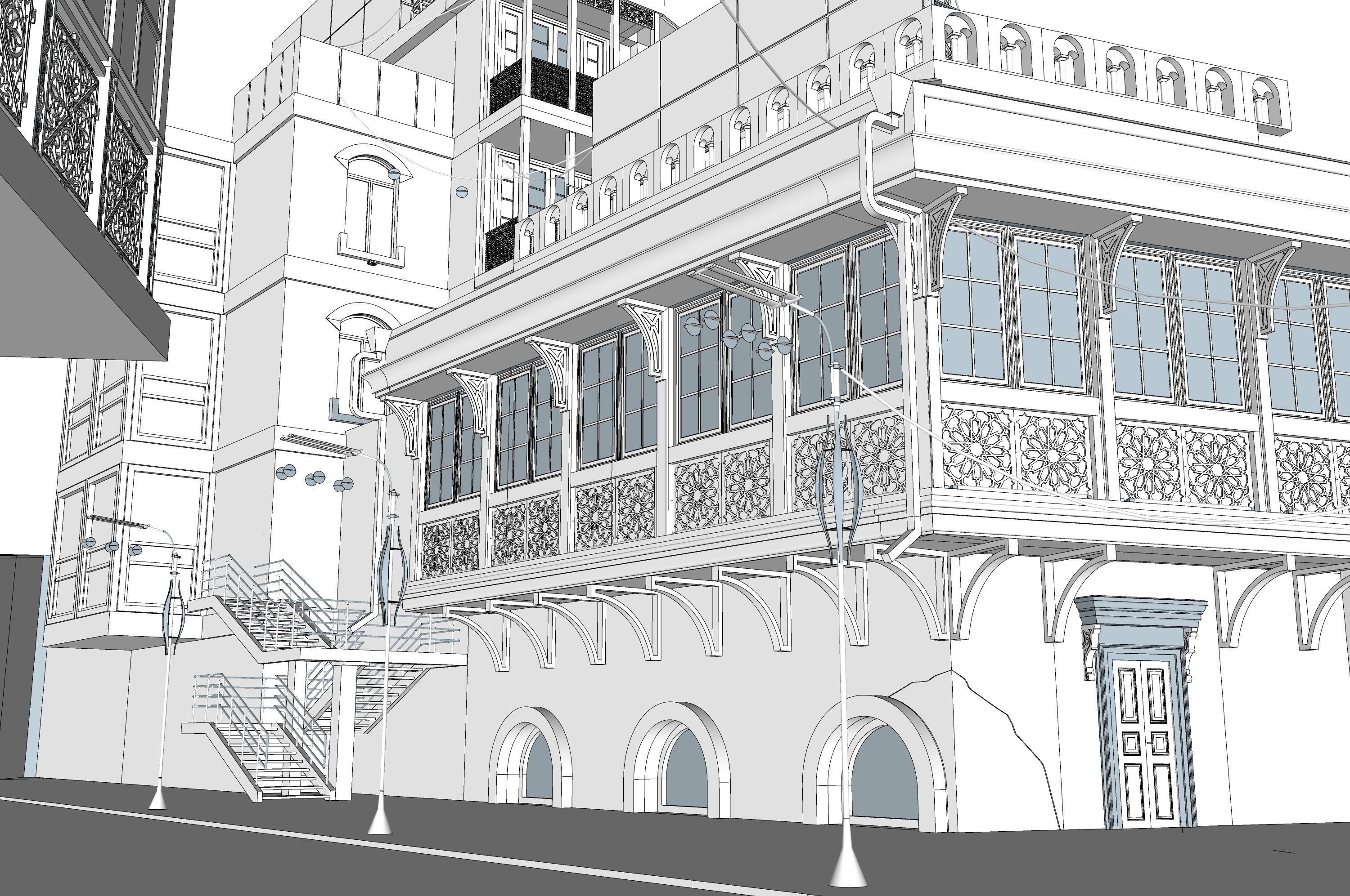  city street Tbilisi 3D model_7