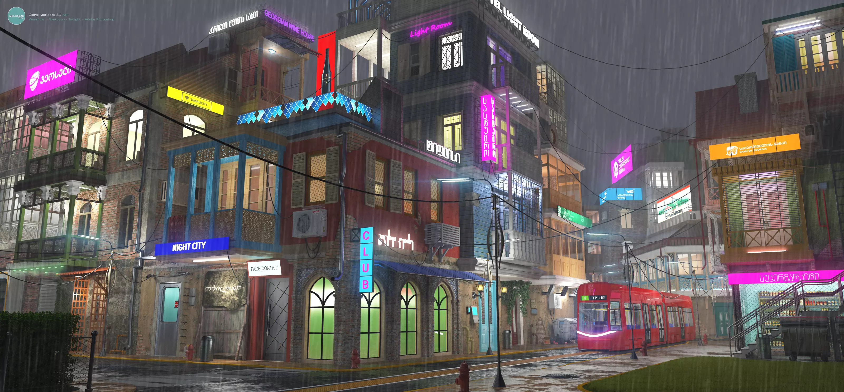  city street Tbilisi 3D model_0