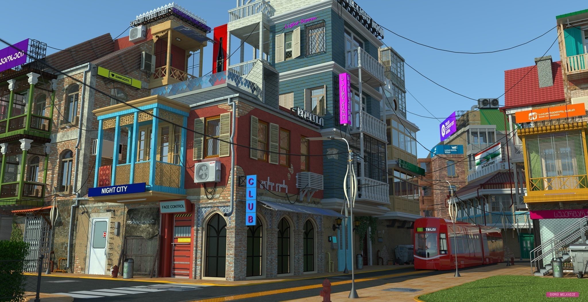  city street Tbilisi 3D model_1