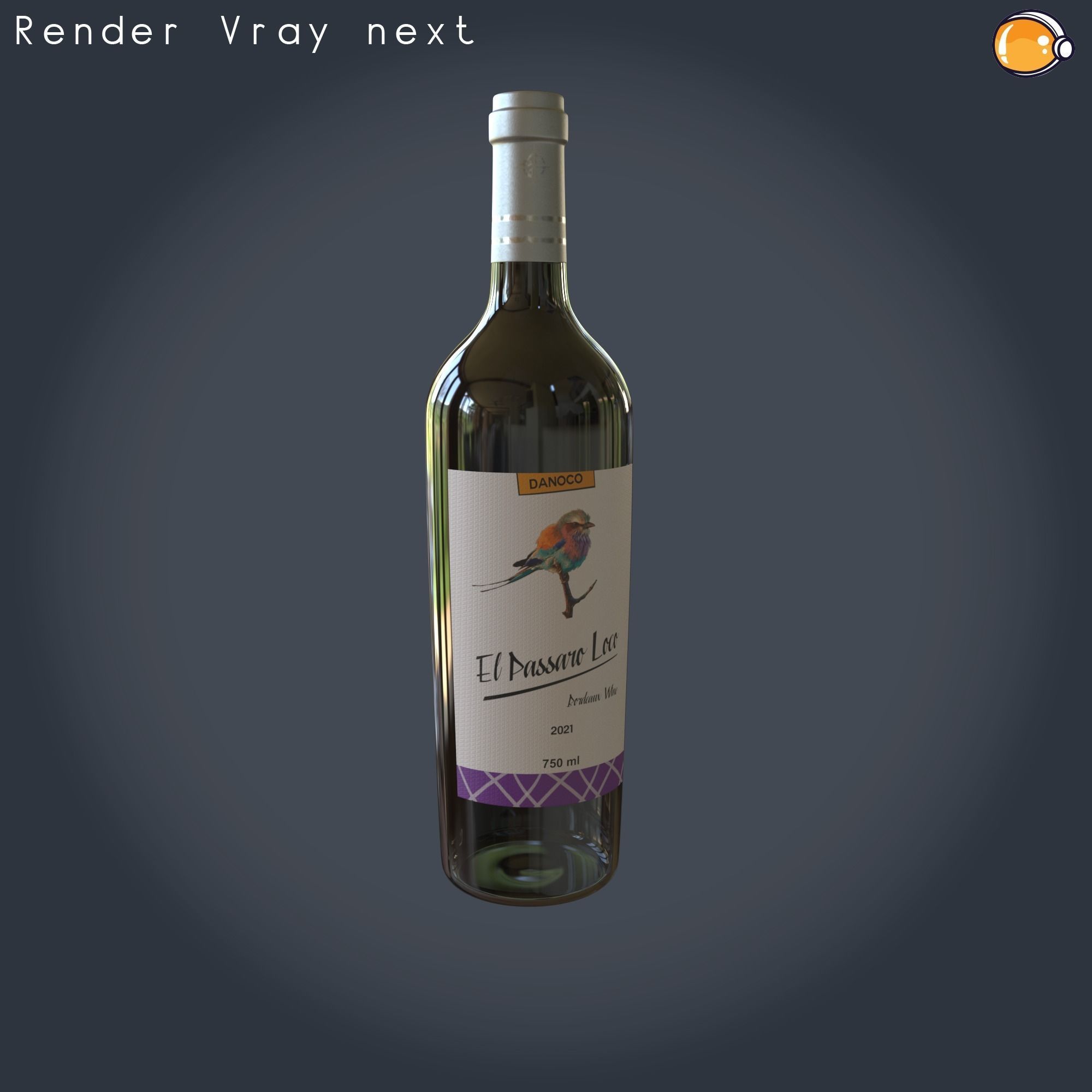 Wine Bottle 2 Scene Fill Var 3 3D model 3D model_2