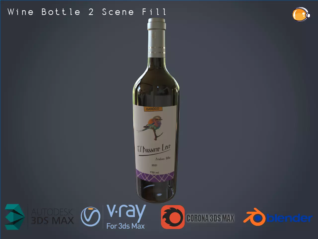 Wine Bottle 2 Scene Fill Var 3 3D model 3D model_0