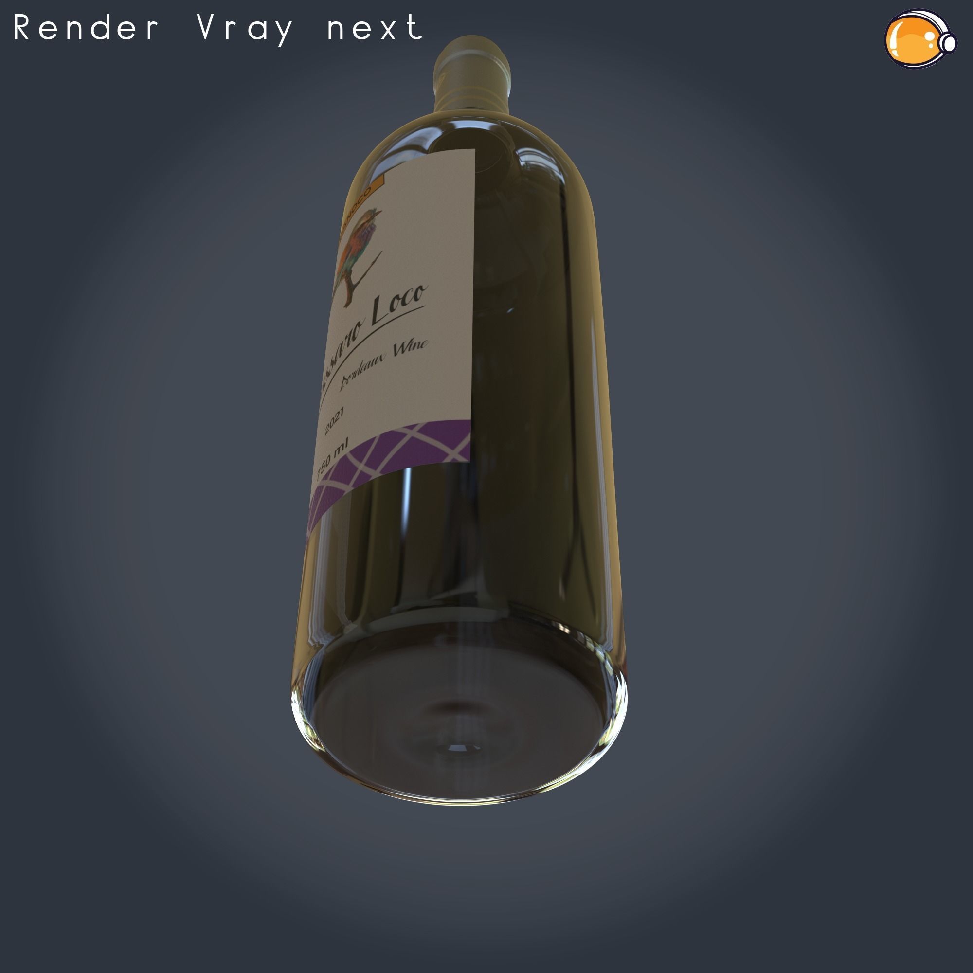 Wine Bottle 2 Scene Fill Var 3 3D model 3D model_4