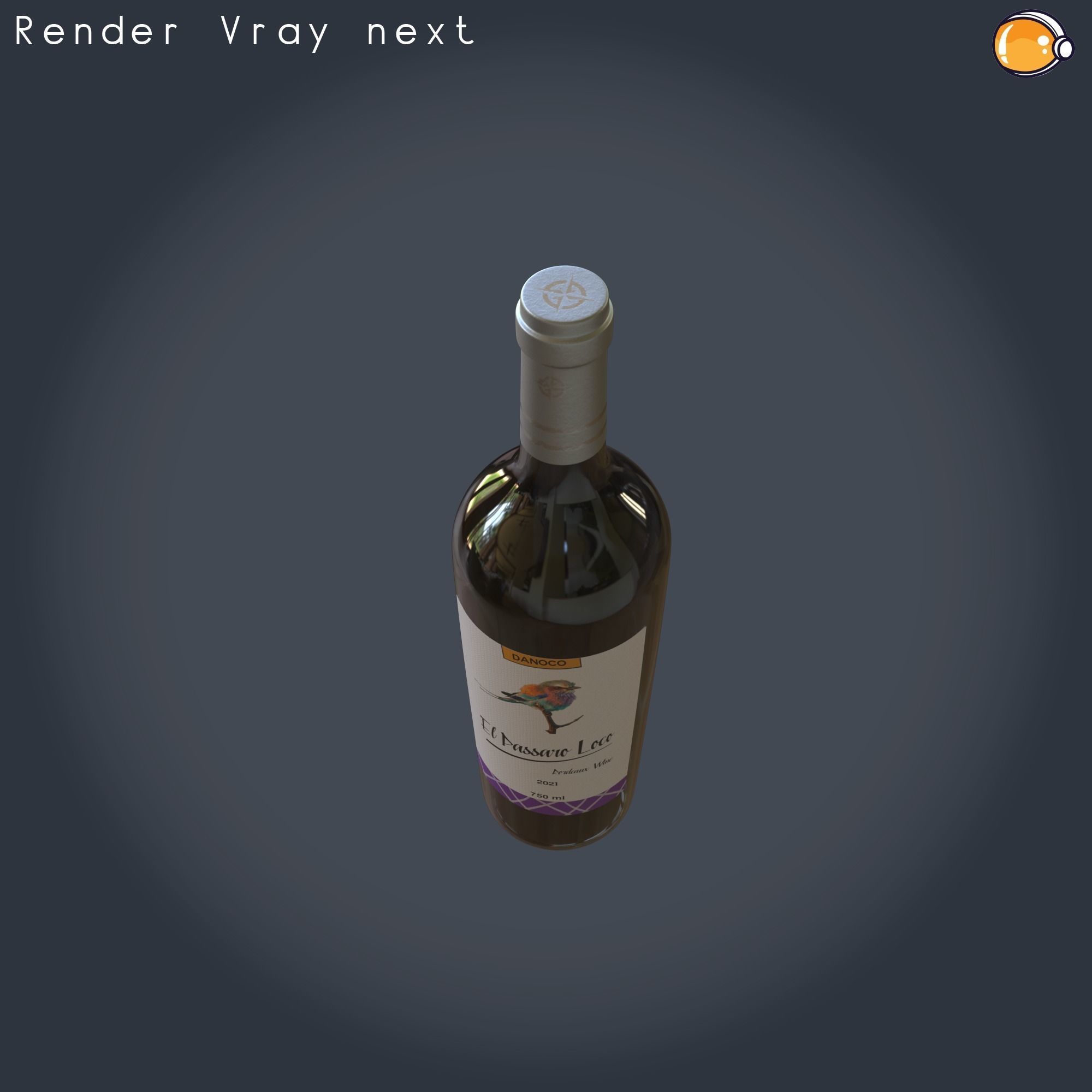 Wine Bottle 2 Scene Fill Var 3 3D model 3D model_3