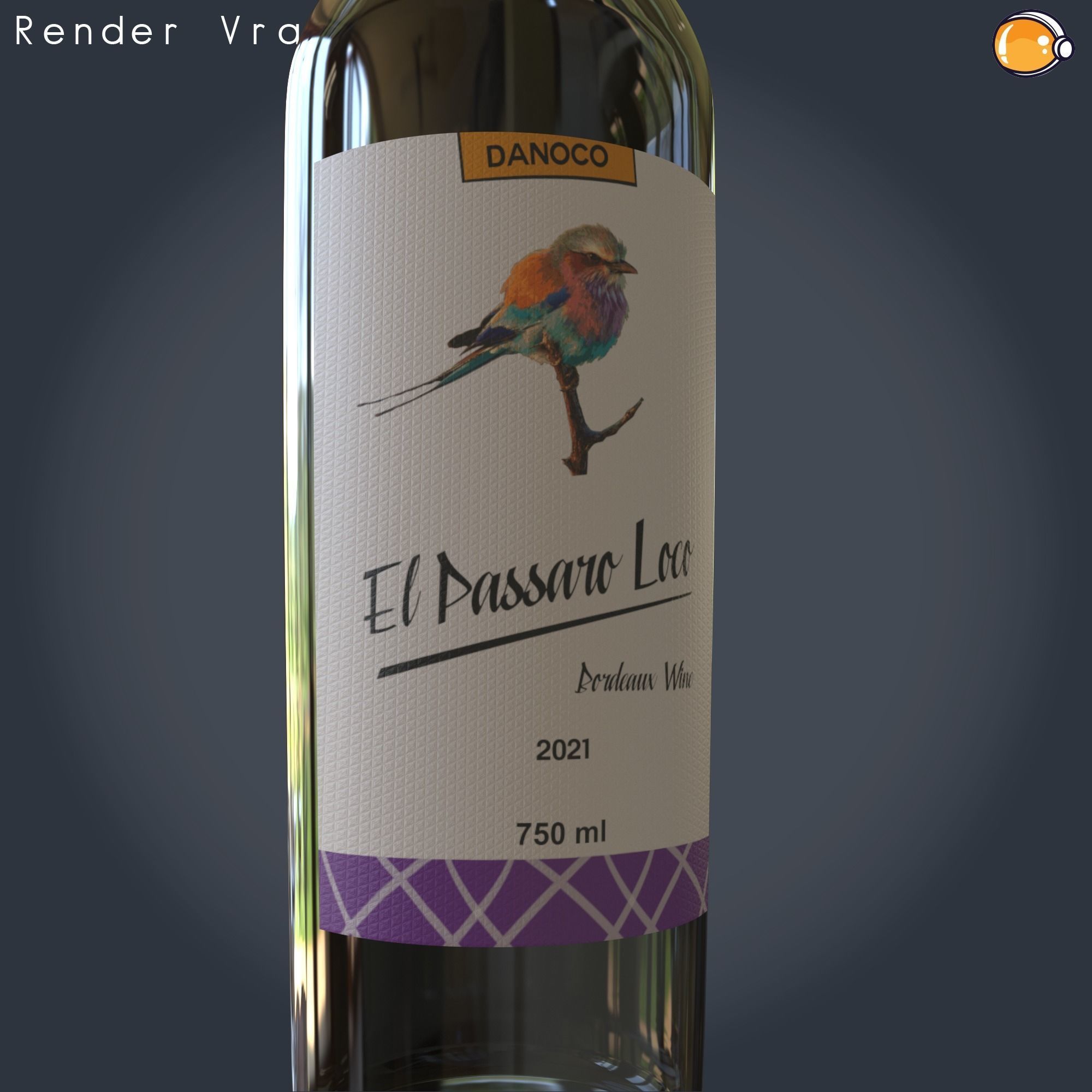 Wine Bottle 2 Scene Fill Var 3 3D model 3D model_1
