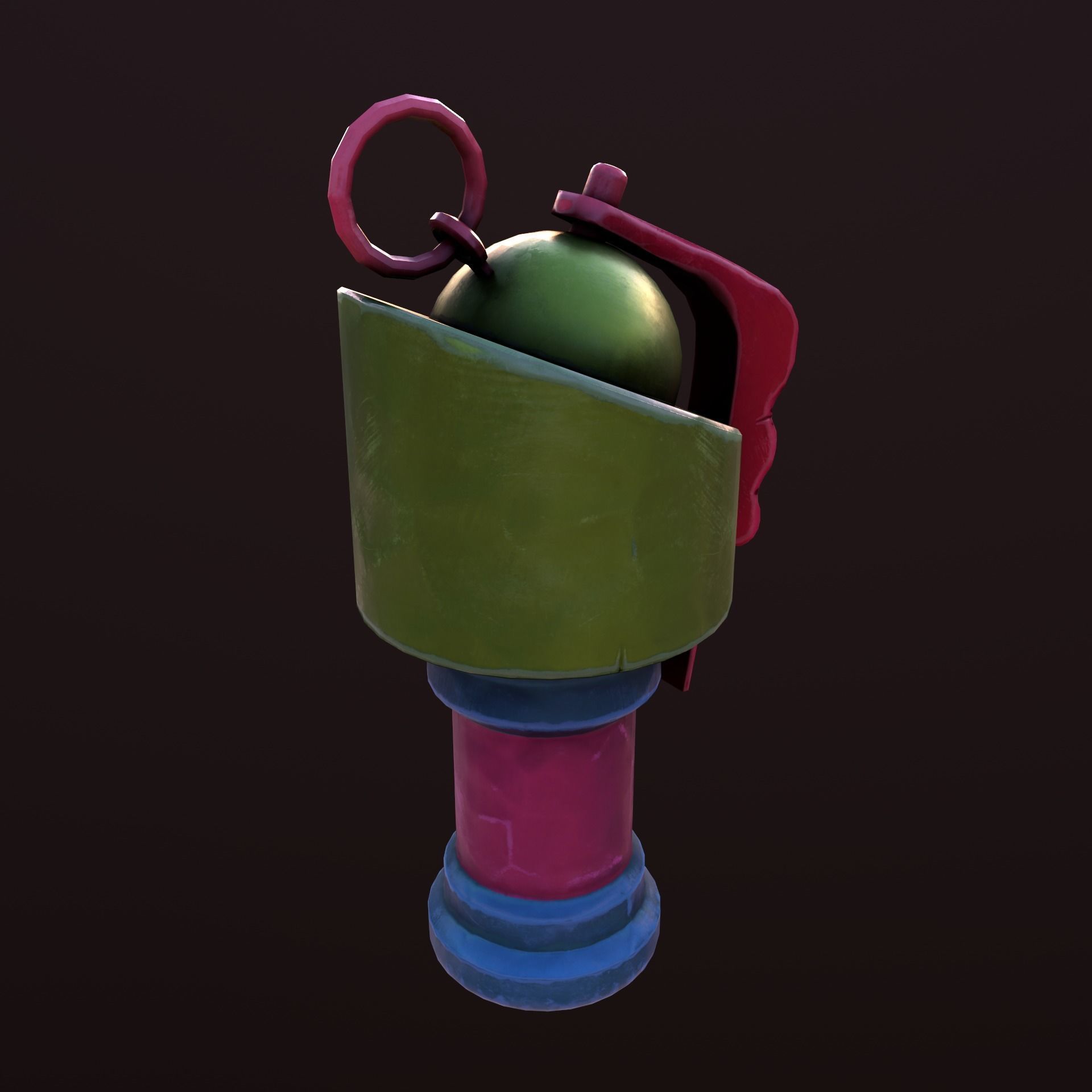 Stylize Grenade Low-poly 3D model_6