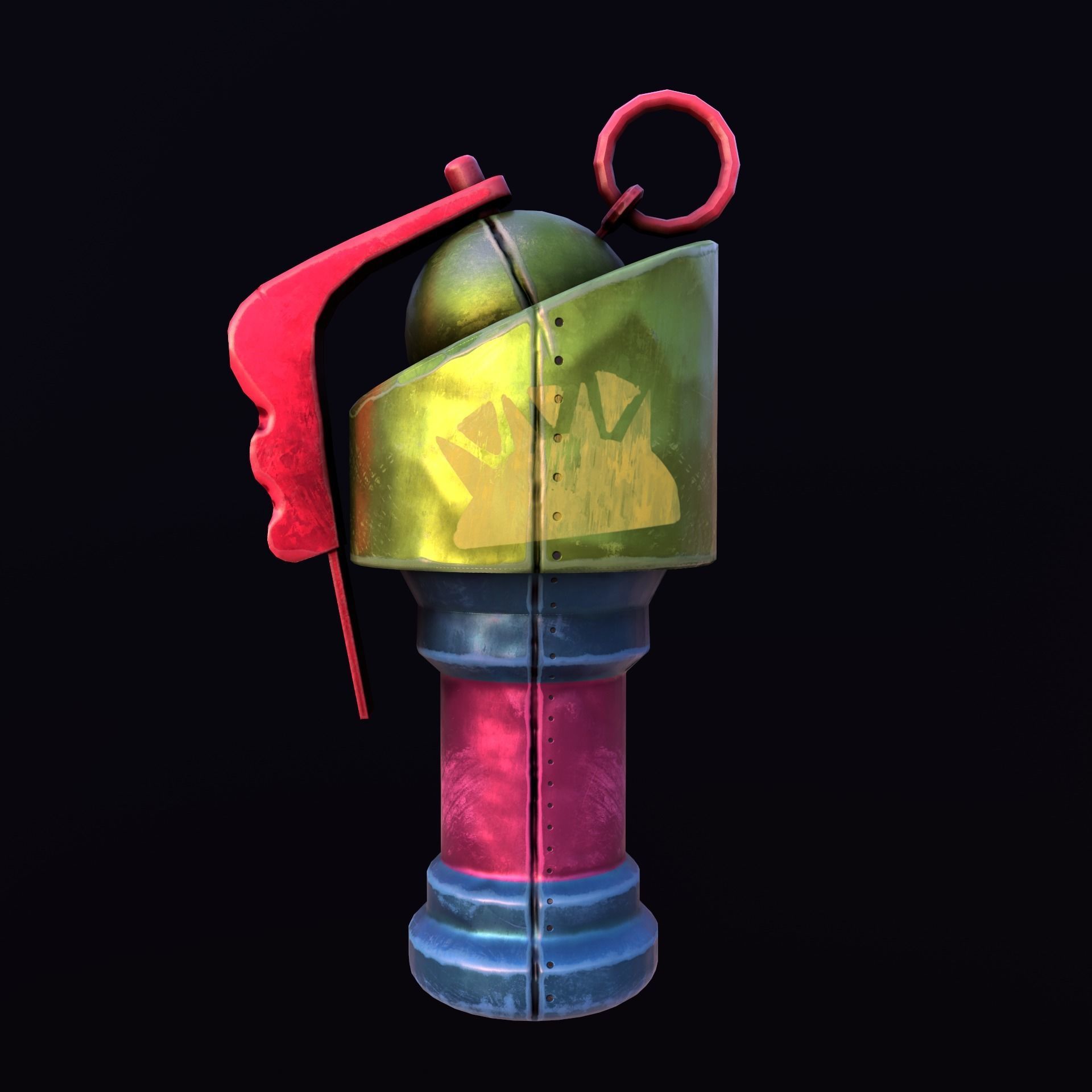 Stylize Grenade Low-poly 3D model_7
