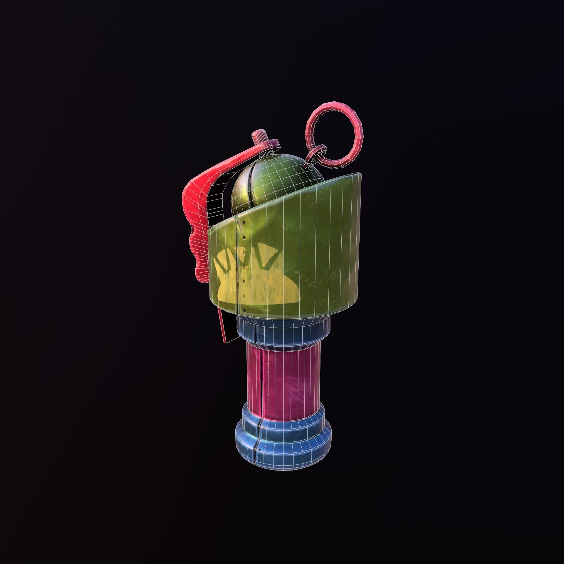 Stylize Grenade Low-poly 3D model_3