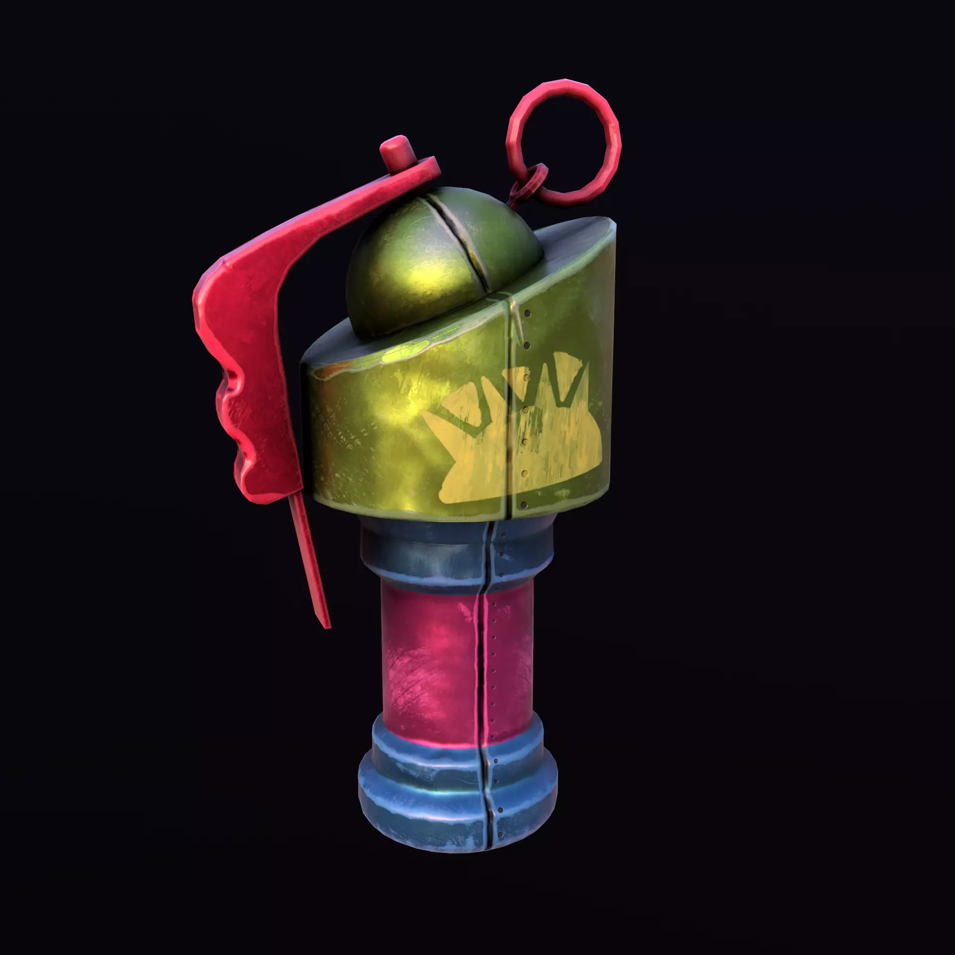 Stylize Grenade Low-poly 3D model_0