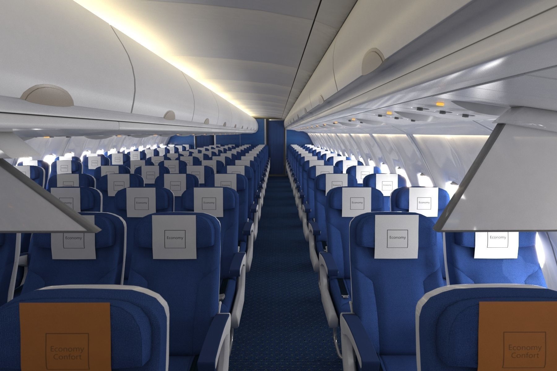 Airbus A330-300  Low-poly 3D model_5