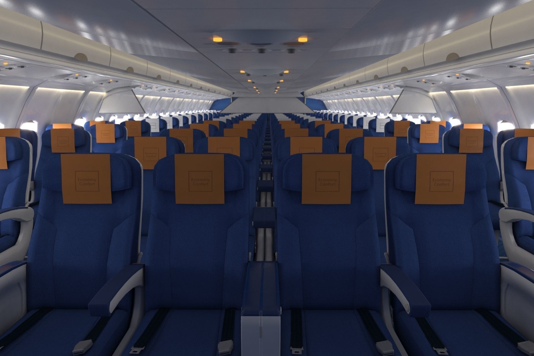 Airbus A330-300  Low-poly 3D model_3