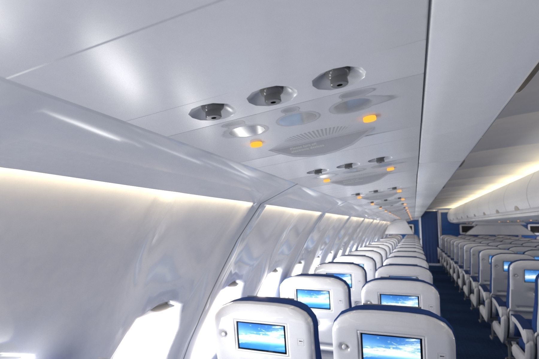 Airbus A330-300  Low-poly 3D model_10