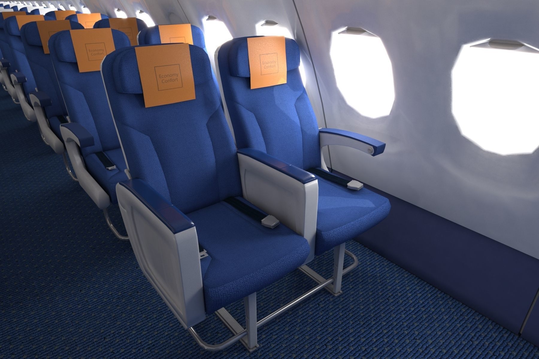 Airbus A330-300  Low-poly 3D model_4