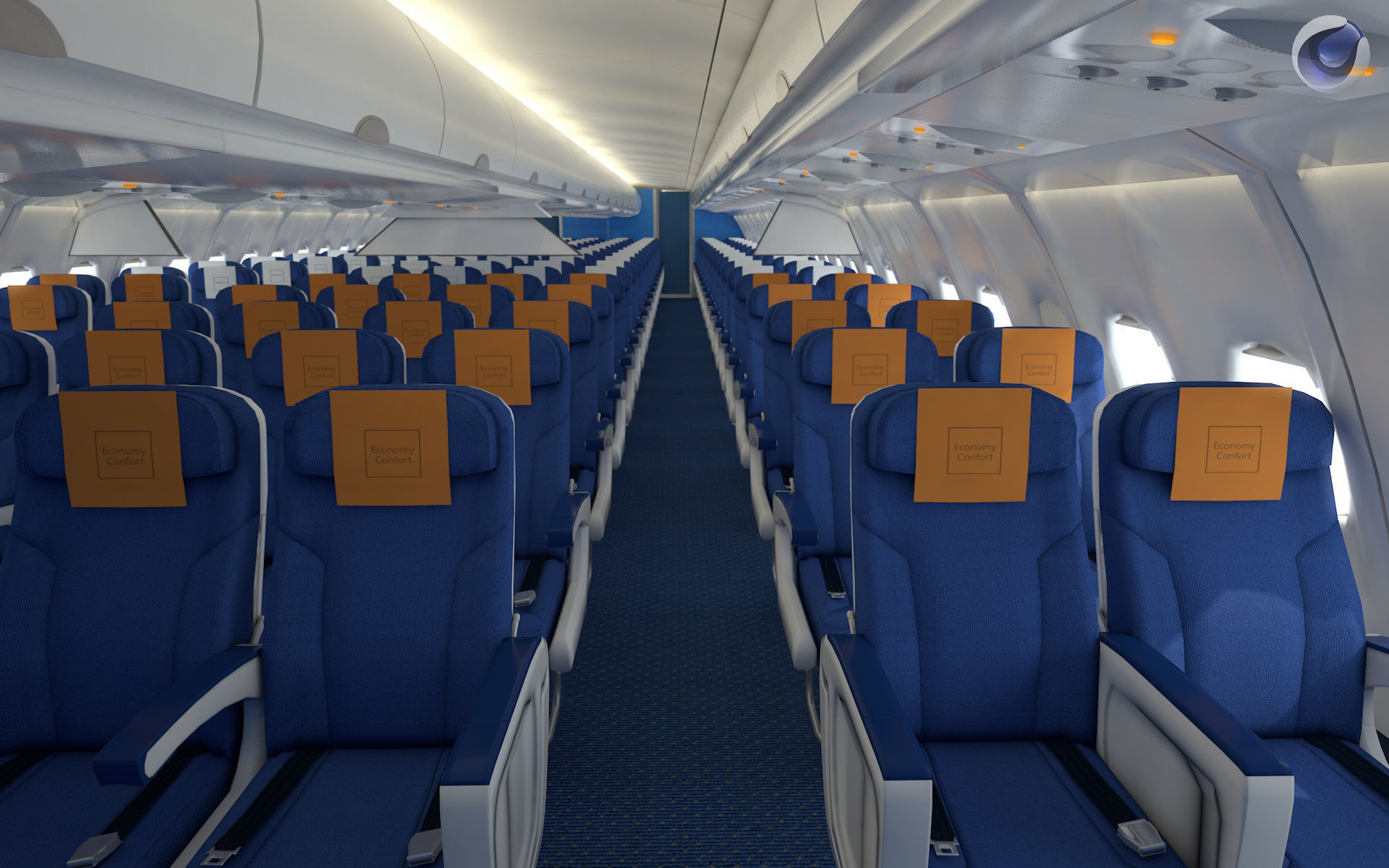 Airbus A330-300  Low-poly 3D model_2