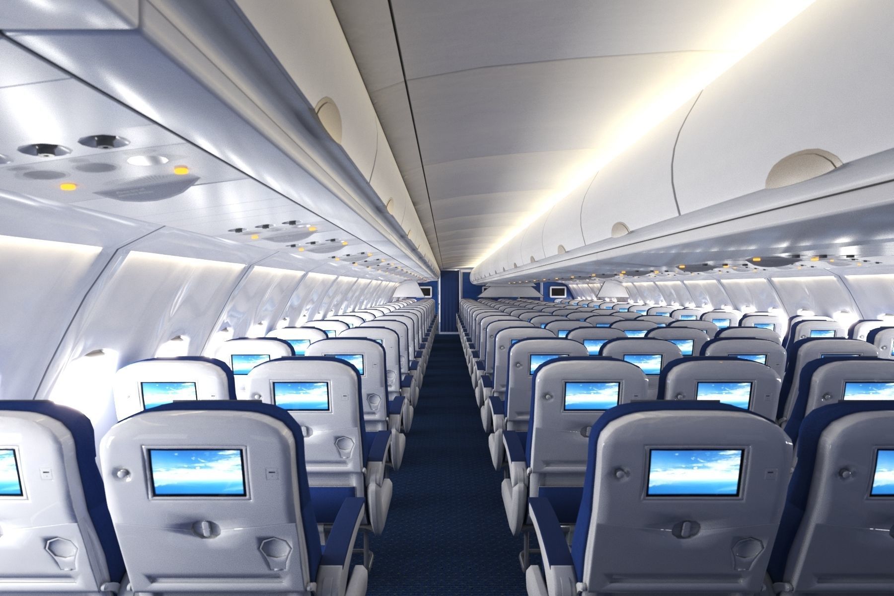 Airbus A330-300  Low-poly 3D model_7