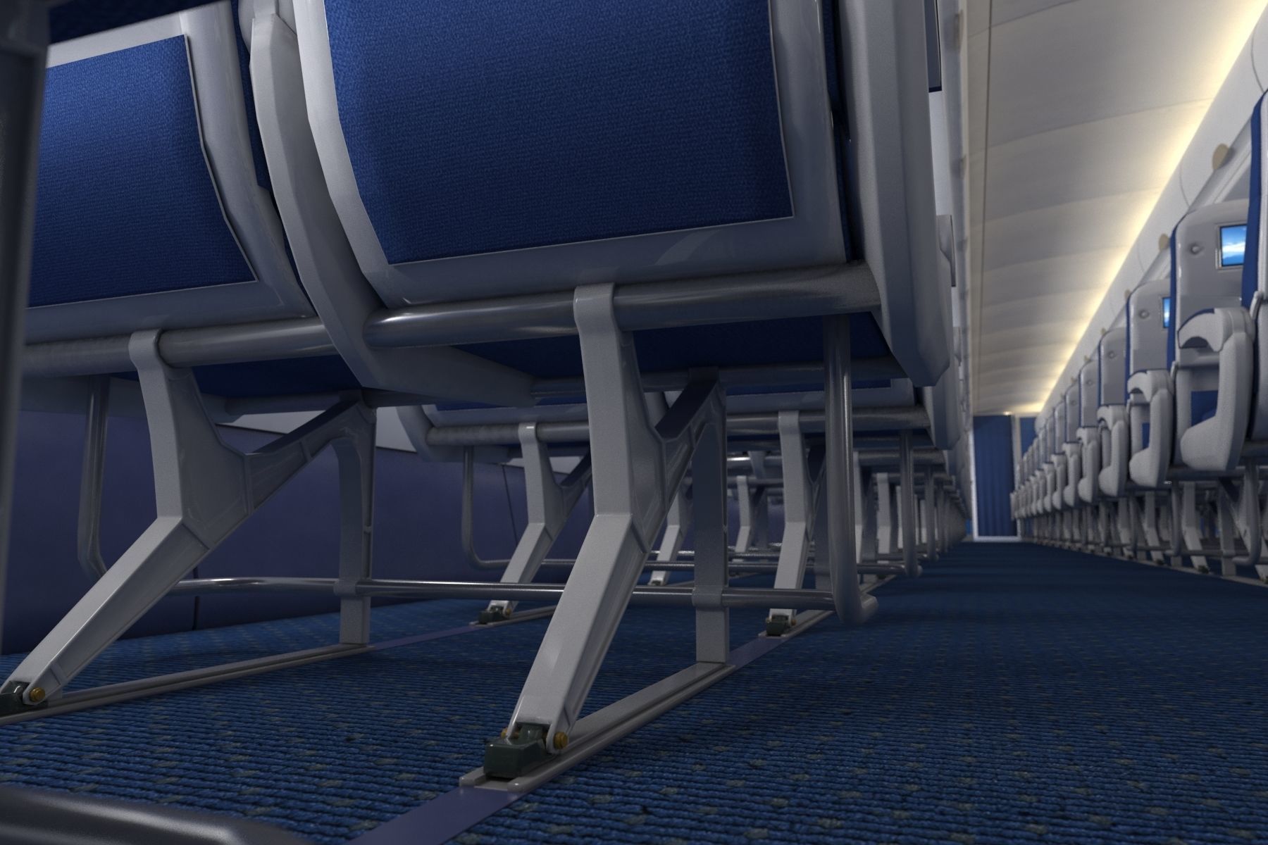 Airbus A330-300  Low-poly 3D model_11