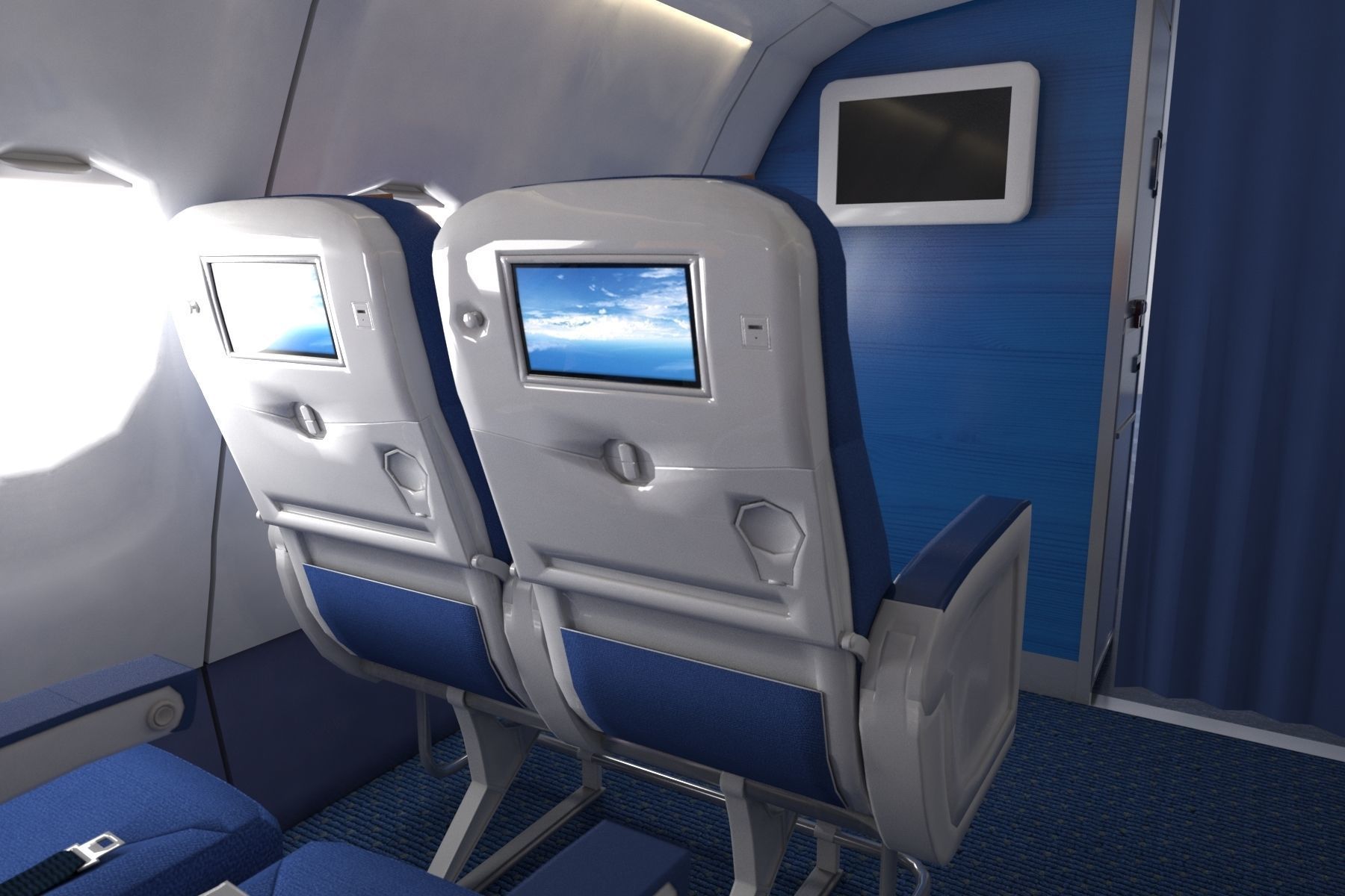 Airbus A330-300  Low-poly 3D model_9