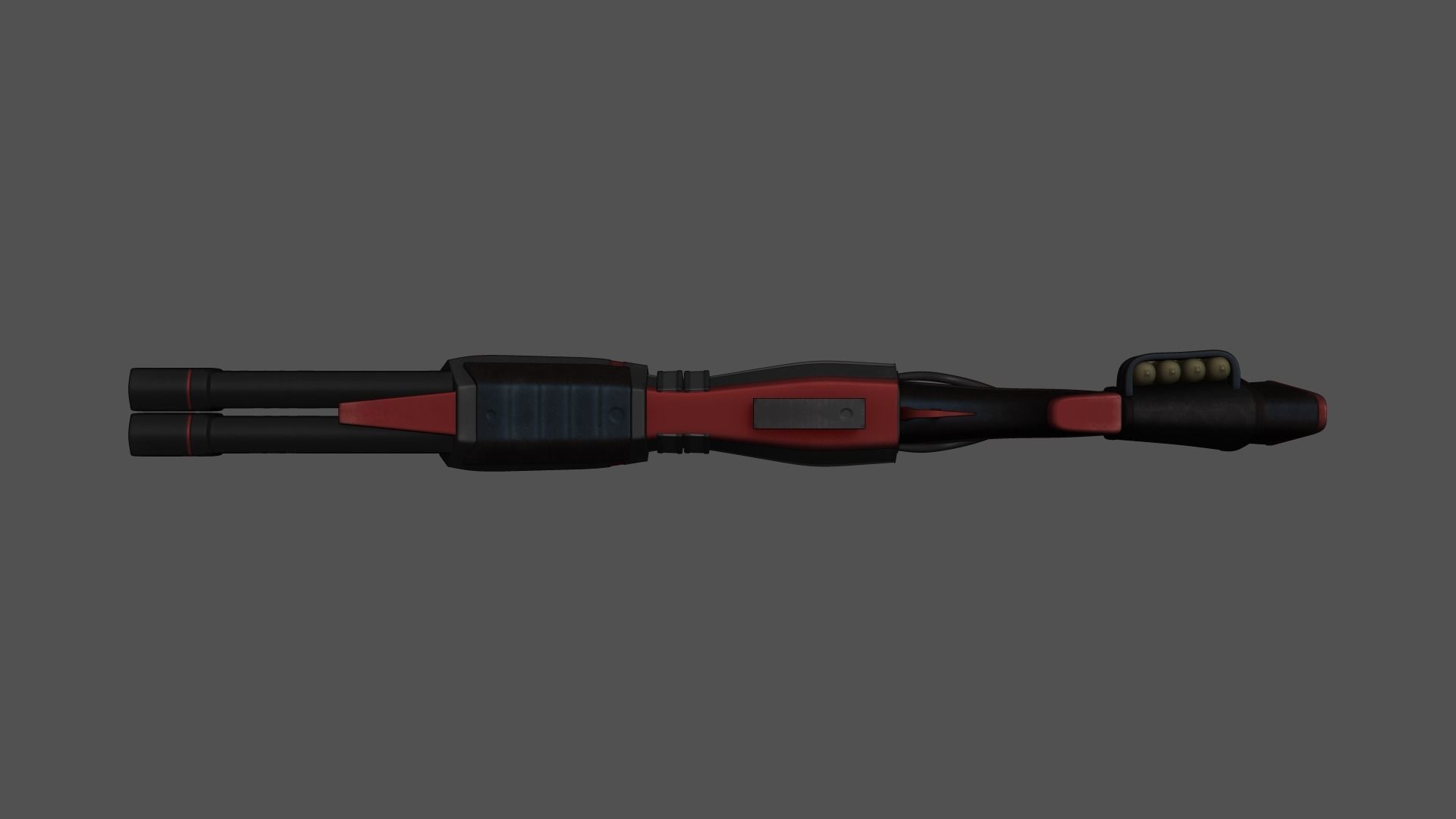 Sci-Fi Black Shotgun - Gun - Weaponry Low-poly 3D model_10
