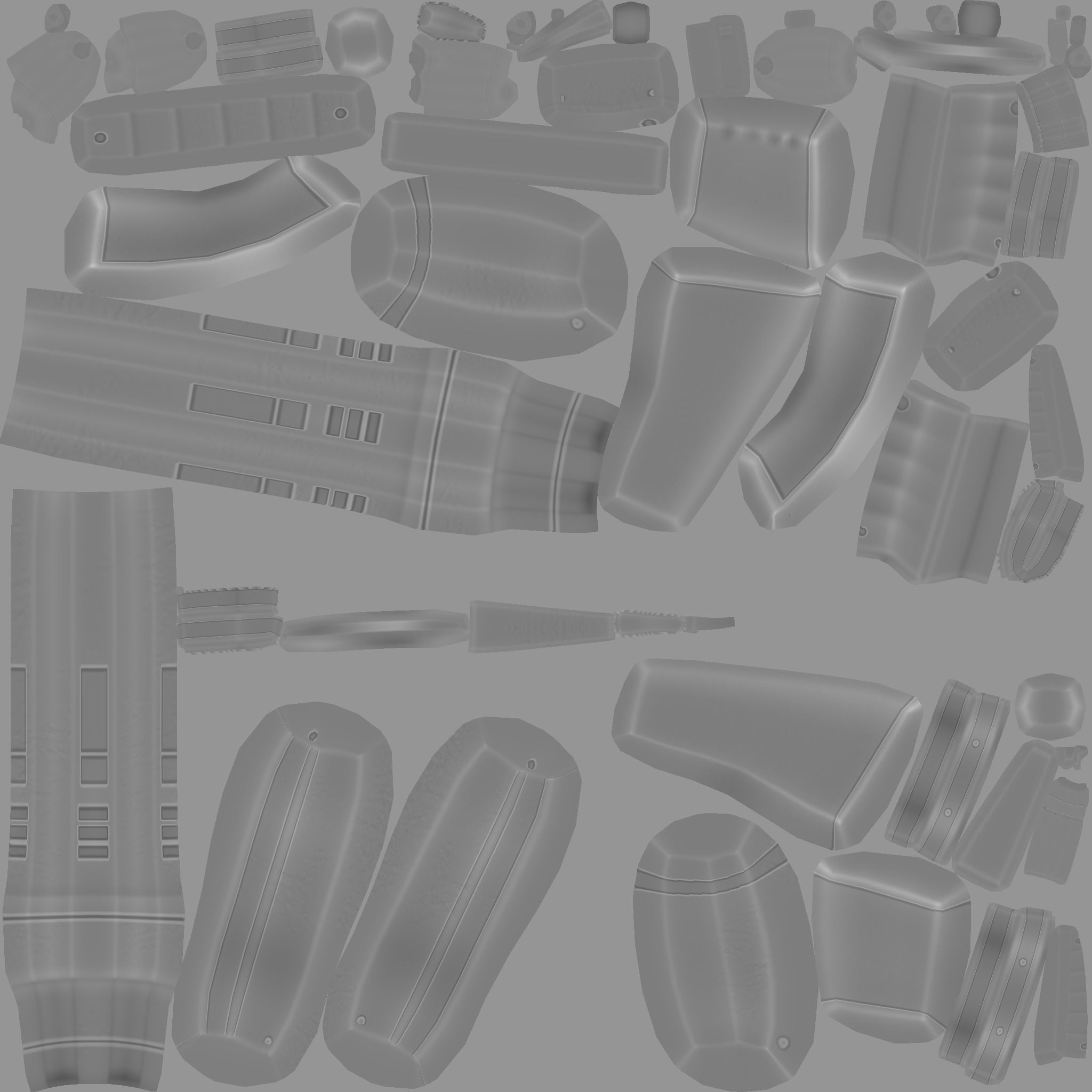 Sci-Fi Black Shotgun - Gun - Weaponry Low-poly 3D model_25