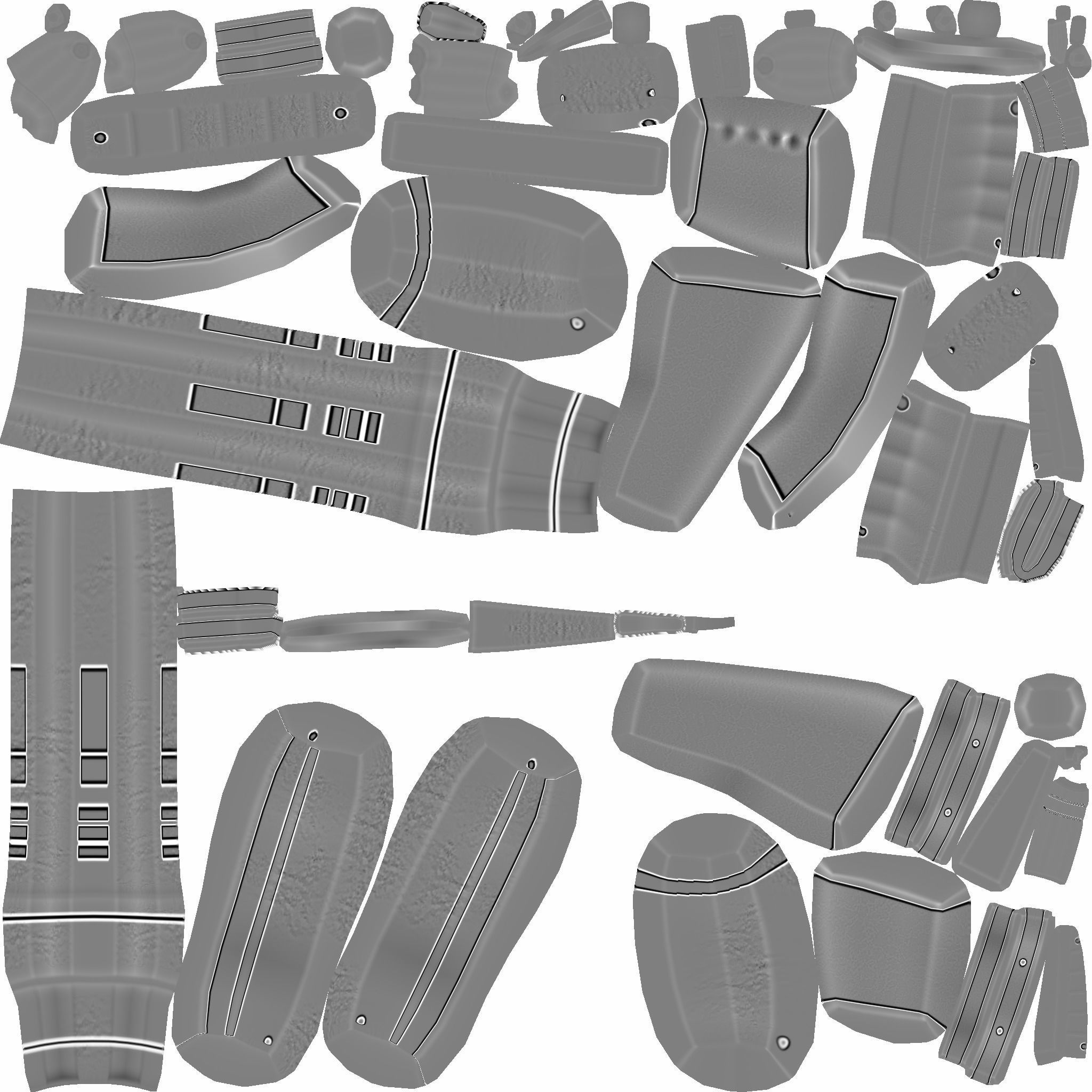 Sci-Fi Black Shotgun - Gun - Weaponry Low-poly 3D model_23