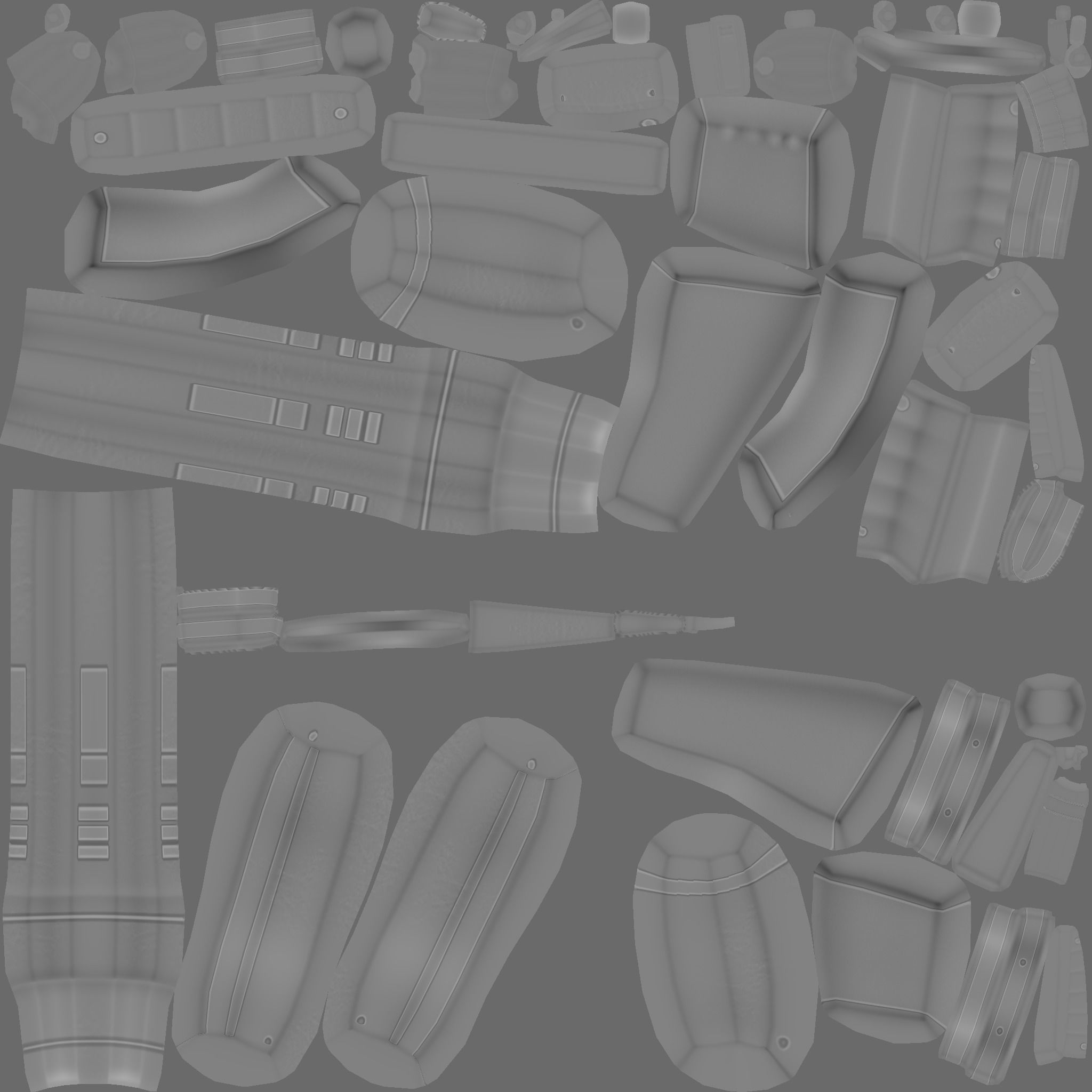 Sci-Fi Black Shotgun - Gun - Weaponry Low-poly 3D model_27