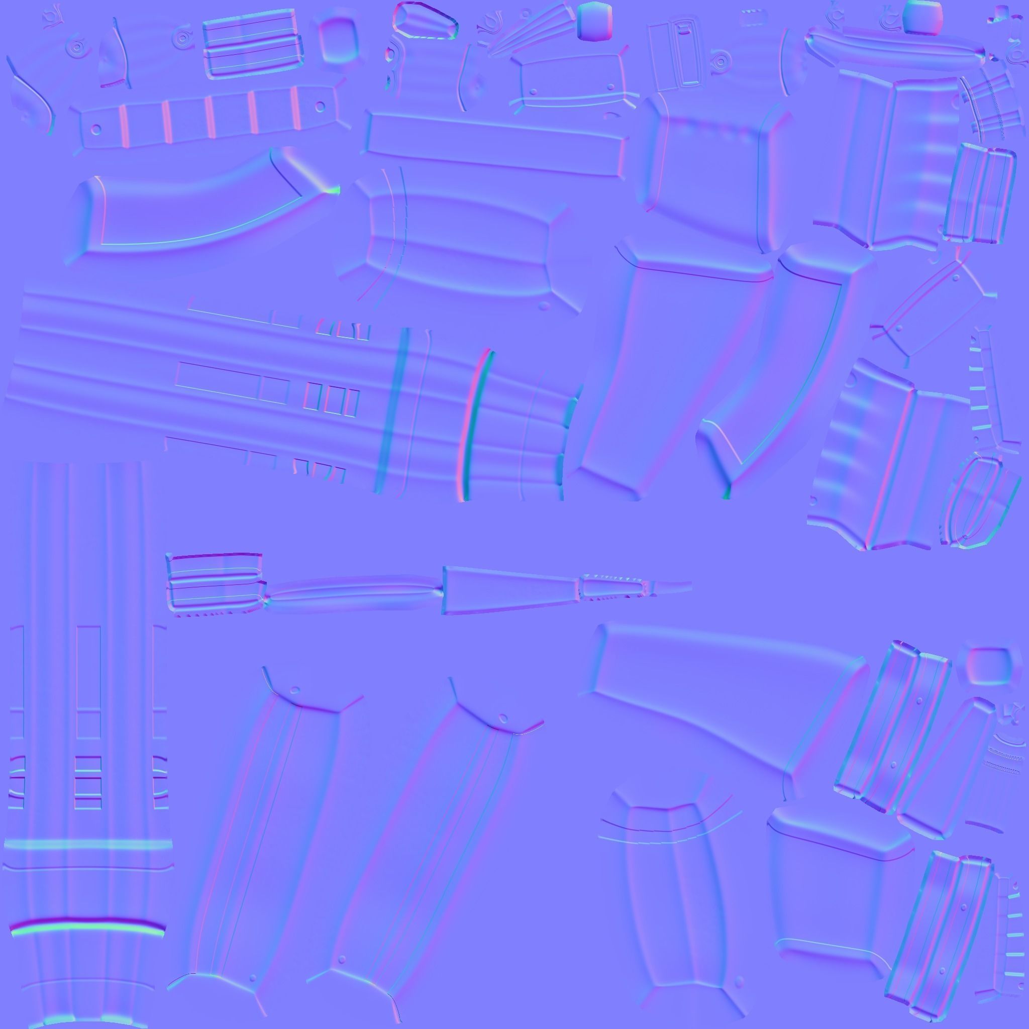 Sci-Fi Black Shotgun - Gun - Weaponry Low-poly 3D model_21