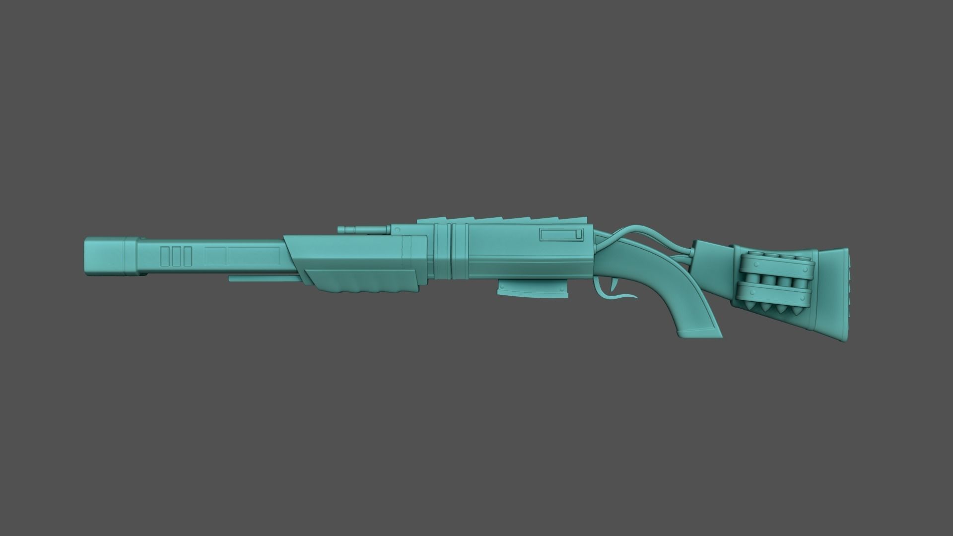 Sci-Fi Black Shotgun - Gun - Weaponry Low-poly 3D model_13
