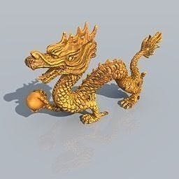 Gold dragon Free 3D model