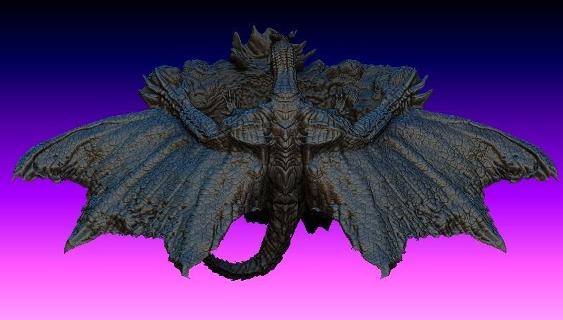 monster Hunter Gore Megala statue 3D model_7