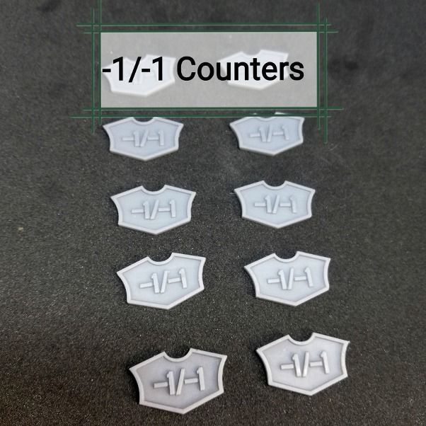 Minus one Counters STL Files for Magic The Gathering 3D print model_2