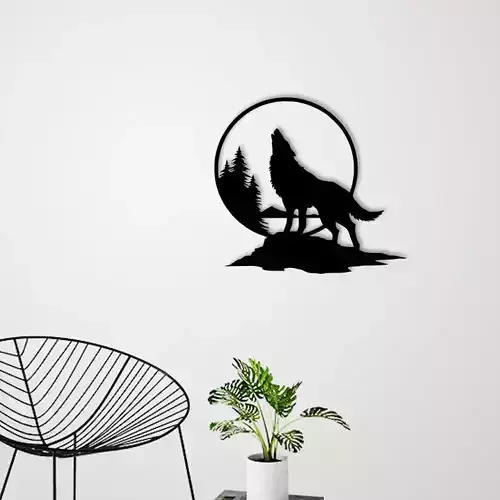 Howling Wolf wall decoration