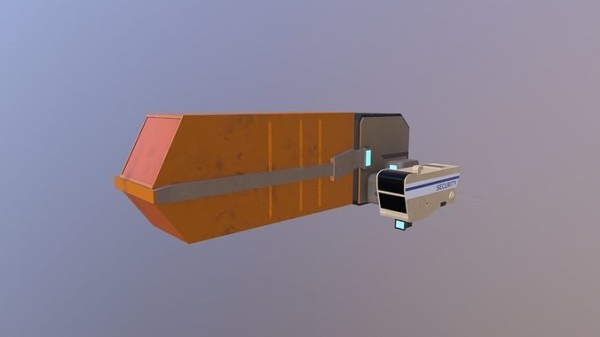 Security SpaceShip Low-poly 3D model
