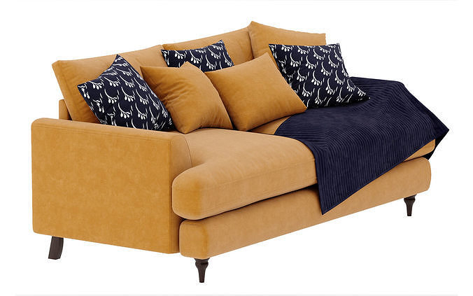 Joules dfs sofa velvet 3D model 7