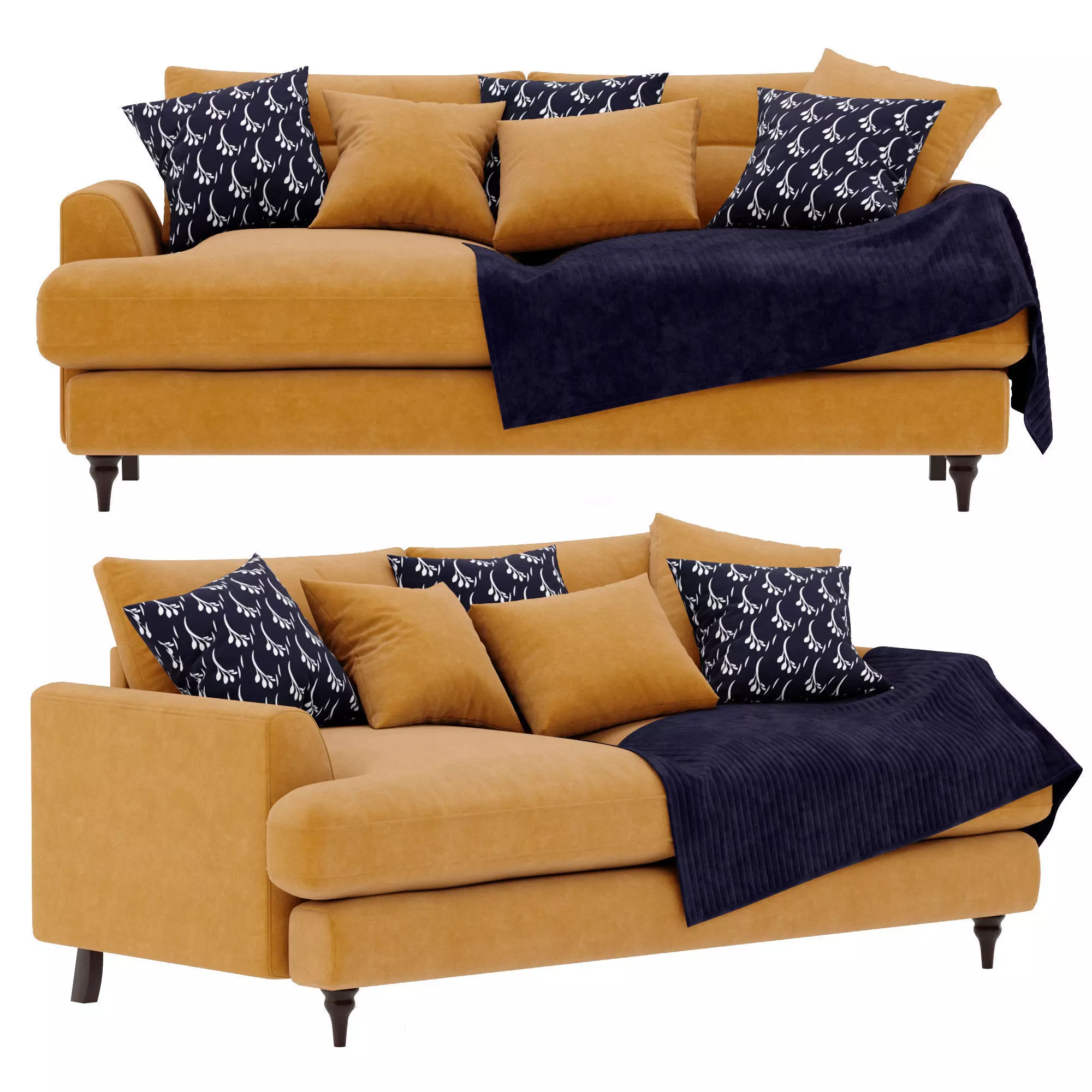 Joules dfs sofa velvet 3D model
