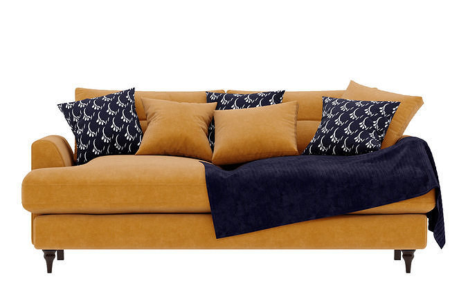 Joules dfs sofa velvet 3D model 5