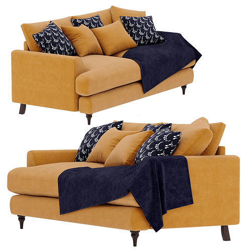 Joules dfs sofa velvet 3D model 2