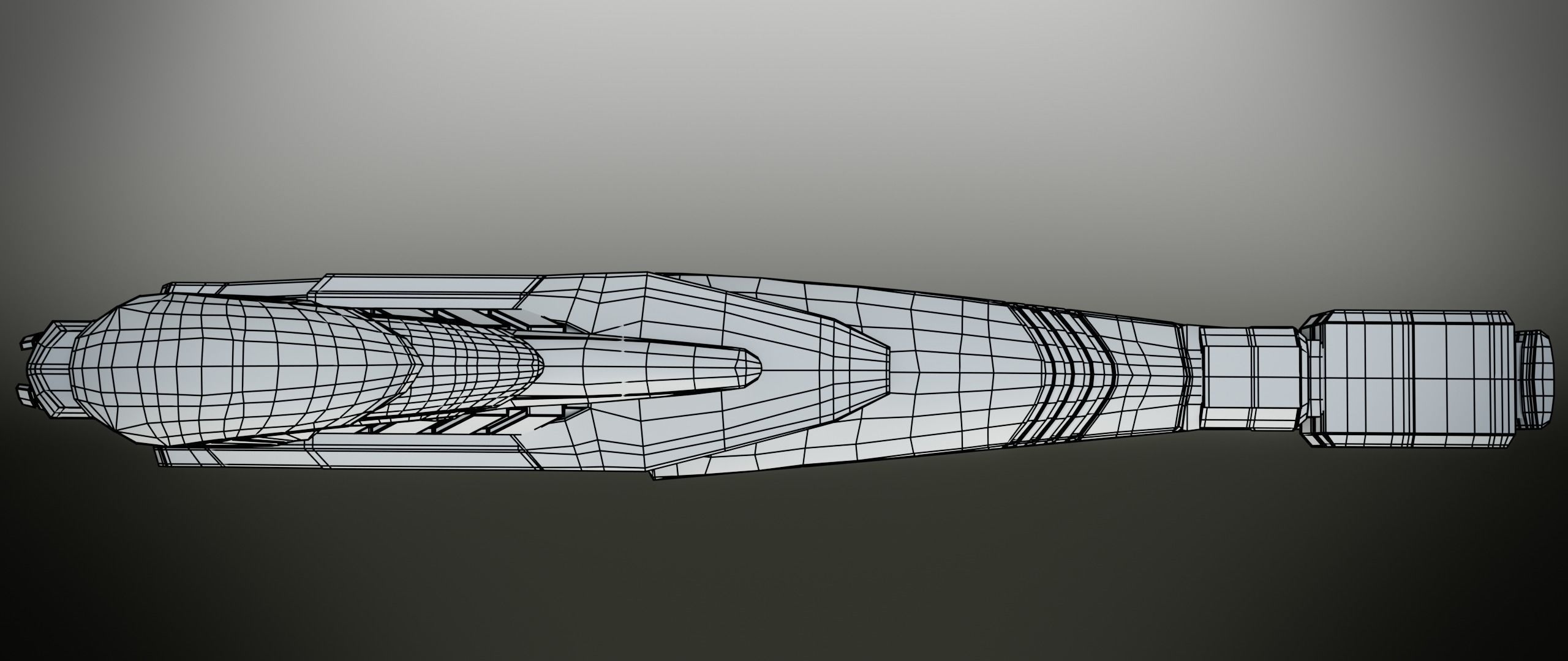 Futuristic Rifle Low-poly 3D model_14
