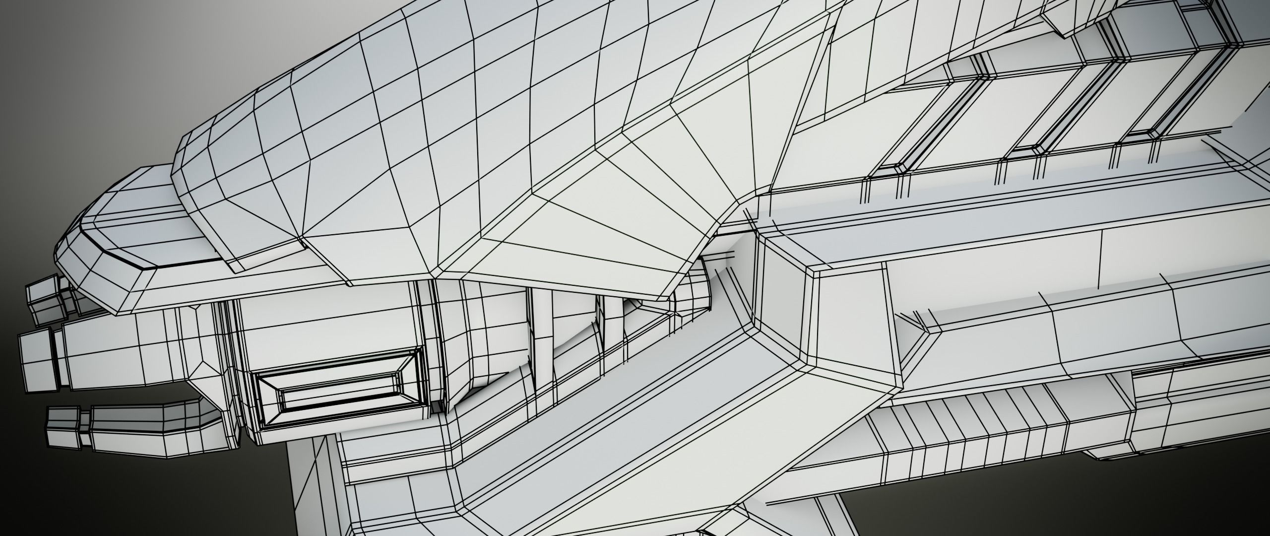 Futuristic Rifle Low-poly 3D model_16