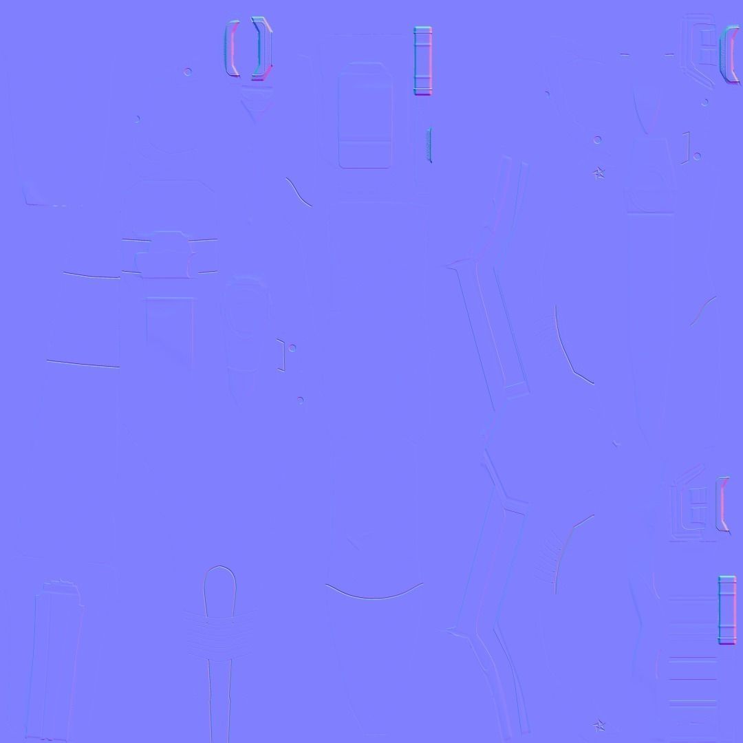 Futuristic Rifle Low-poly 3D model_20